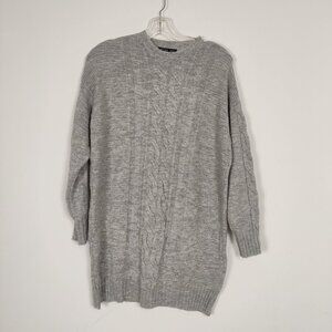 REFKA Women's Sweater Size M Gray Cable Knit Casual Modest Comfy Warm Outerwear